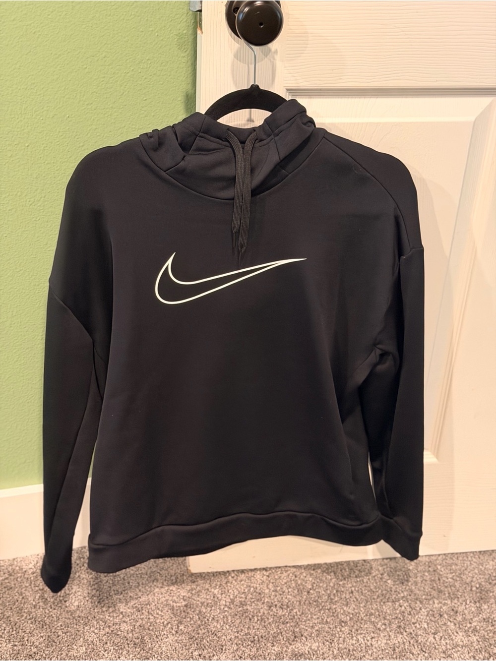 Nike Black Crewneck Sweatshirt with White Swoosh